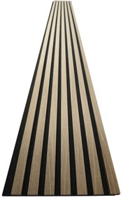 3D Drevené lamely na stenu 275x30 cm - SANTALOVÉ DREVO