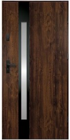 Dvere vchodové Temida S68 90P ořech