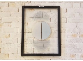 Sklenený obraz v čiernom ráme Vavien Artwork Shapes II., 32 x 42 cm