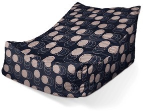 Sablio Sedací vak Lounge Kruhy a bodky - 80 x 95 x 50 cm