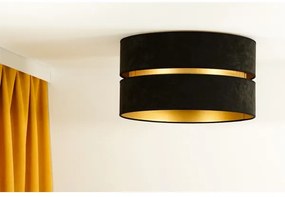 Duolla - Stropné svietidlo DUO 1xE27/40W/230V pr. 40 cm čierna/zlatá