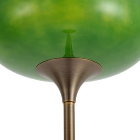 Retro stojaca lampa tmavobronzová so zeleným skleneným tienidlom 150 cm - Glaze