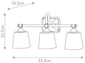 Elstead FE-CONCORD3-BATH - LED Kúpeľňové svietidlo CONCORD 3xG9/3W/230V IP44