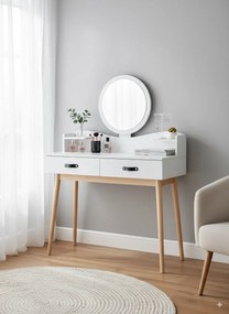 CH Biela toaletná skrinka so zrkadlom 100 x 40 x 139 cm *1602