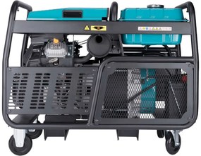 HERON Elektrocentrála rámová benzínová 400V/230V, 12kW/11kW, 22HP dvojvalec, elektrický štart 8896431