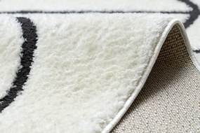 Dywany Łuszczów, Kusový koberec Mode 8377 abstract cream/black, 240x330, biela, chodba / predsieň