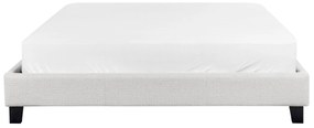 Čalúnená posteľ 160 x 200 cm svetlosivá ROANNE Beliani
