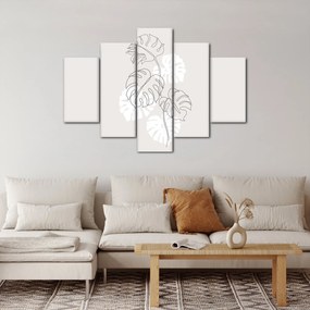 Obraz - Line art monstera N⁰3 (150x105 cm)