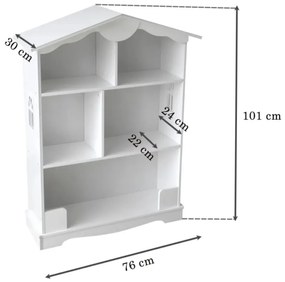Vulpi Poličky do detskej izby, regál na hračky White House II