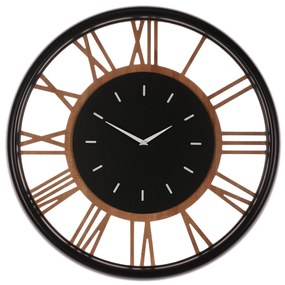 Autronic - Hodiny nástěnné - římské číslice, kov a MDF, 60 cm - HW4000
