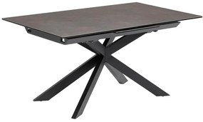 Rozkladací jedálenský stôl antamida 160 (210) x 90 cm tmavo sivý MUZZA