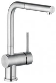 Kludi L STEEL drezová batéria s vyťahovacou sprškou kartáčovaná oceľ 45851F877