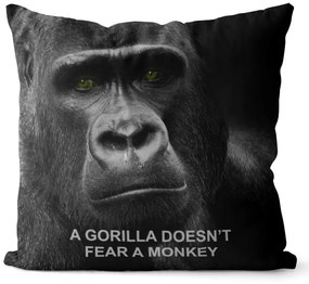 Vankúš Gorilla doesn´t fear (Veľkosť: 55 x 55 cm)
