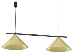 Závesné svietidlo Capital, 2x zlaté kovové tienidlo, (fi 46cm), b