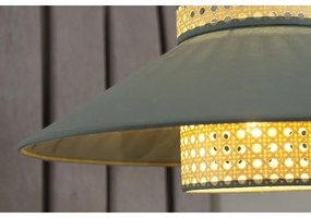 Duolla - Luster na lanku RIO RATTAN 1xE27/15W/230V pr. 45 cm zelená/ratan