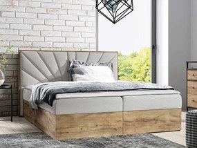 Kontinentálna posteľ Madaris 7, Rozmer postele: 120x200, Dostupné poťahy: dub lancelot + Faro 5