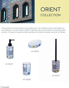 Erga Orient, toaletná WC kefa na postavenie, viacfarebná, ERG-08214