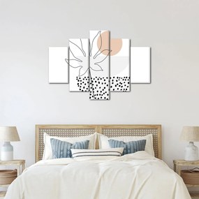 Obraz - Line art kvety N⁰3 (150x105 cm)