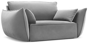 Svetlosivé zamatové kreslo Vanda – Mazzini Sofas