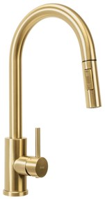 Rea Leo, 1-komorový oceľový drez 500x450x185 mm, zlatá matná, ZLE-06004