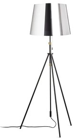 RENDL R14065 LUTON/ILUSION stojanová lampa, dekoratívne chrómová fólia/čierna/kov