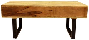 furniture-nabytek.cz - Konferenčný stolík masív kov z dreva mango 110x45x60