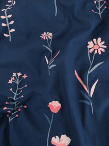 Bavlnená obliečka na vankúš Renforcé 40 × 60 cm - Vlčie maky tmavo modré