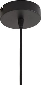 Hanglamp zwart met bruine papieren touw kap 50/50/25 - Combi 1