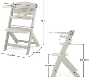 KINDERKRAFT - Detská jedálenská stolička ENOCK béžová