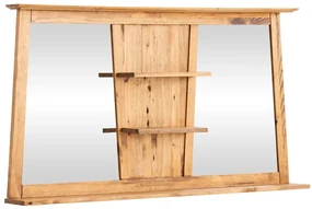 furniture-nabytek.cz - Masívne kúpeľňové zrkadlo Rangoon z borovice, lakované – 140×72 cm