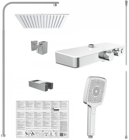 Schütte 60530 - Sprchová súprava s termostatickou batériou OCEAN, lesklý chróm