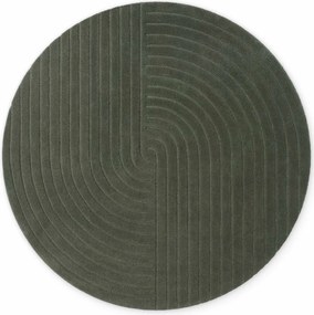 Vikosa, Kusový koberec Vikosa Arcura 106271 Dark Green kruh, 150x150 (priemer) kruh, zelená, obývacia izba