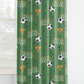 Goldea detský bavlnený záves - futbalový svet 140x150 cm