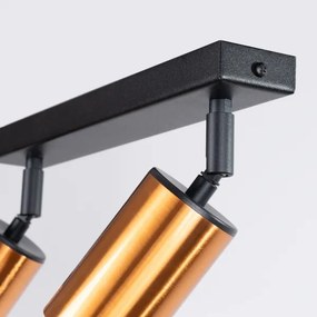 Sollux SL.1375 - Bodové svietidlo WINX 2xGU10/10W/230V čierna/meď