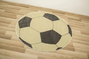 Koberec Lima G758A Football, žltý / grafitový kruh