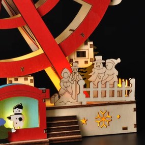 Solight 1v277 - LED Vianočná dekorácia LED/2xAA/teplá biela kolotoč