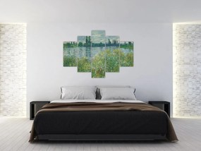 Obraz - Claude Monet, Banks of the Seine, reprodukcia (150x105 cm)