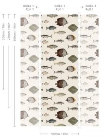 WALLCOLORS Under the Sea Beige wallpaper - tapeta POVRCH: Prowall Canvas