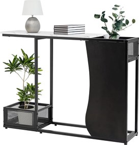 Konferenčný stolík s faux mramorovou doskou