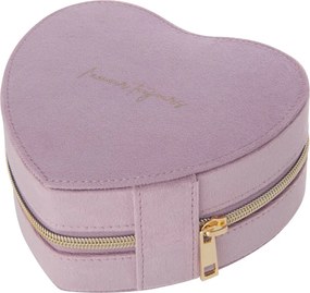 Šperkovnice Heart velur lila velká – 15,8*14,7*7 cm