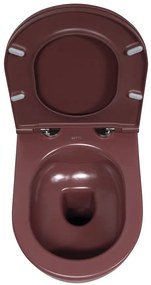 Isvea Isvea, INFINITY závesná WC misa, Rimless, 36,5x53cm, Matná maroon Red, 10NF02004-2R