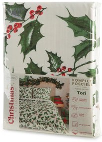 VIANOČNÉ OBLIEČKY Z MIKROVLÁKNA TORI 200X220 CM, 2 KS 70X80 CM VZOROVANÉ