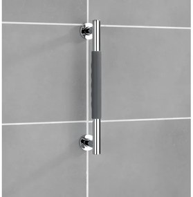 WENKO 23284100-Madlo SECURA 40,5x9 cm nerezová oceľ/antracit/lesklý chróm
