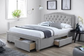 Najlacnejsinabytok ELECTRA 160 čalúnená posteľ, sivá