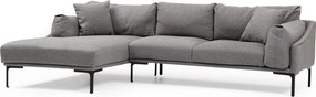 Rohová sedací souprava Leo 255 cm šedá levá