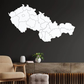 Drevená mapa Československej republiky - Zemepis: HDF - Orech 40 x 23 cm 4403-84131 HDF-M011