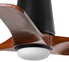 FARO 33837-1TW-LED stmievateľný ventilátor HEYWOOD TUB 10W/230V borovica/čierna