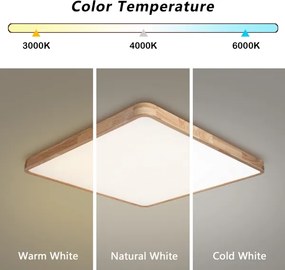 BRILAGI - Stmievateľné LED svietidlo WOODLINE SQUARE LED/100W/230V dub 80x80 cm + DO