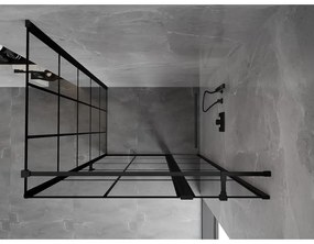 Mexen Mist T, sprchový kút s krídlovými dverami, pravý, 90 x 95 cm, 8mm číre sklo, čierny profil, 8A4T-090-095-70-77-P