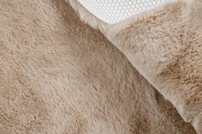 Koberec protišmykový SHAPE 3148 hviezda Shaggy - camel, béžový plyš